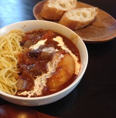 ビーフシチューを美味しくリメイク ご馳走パスタ レシピ 作り方 By まいまい917 楽天レシピ